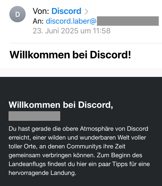 Discord Willkommen.
